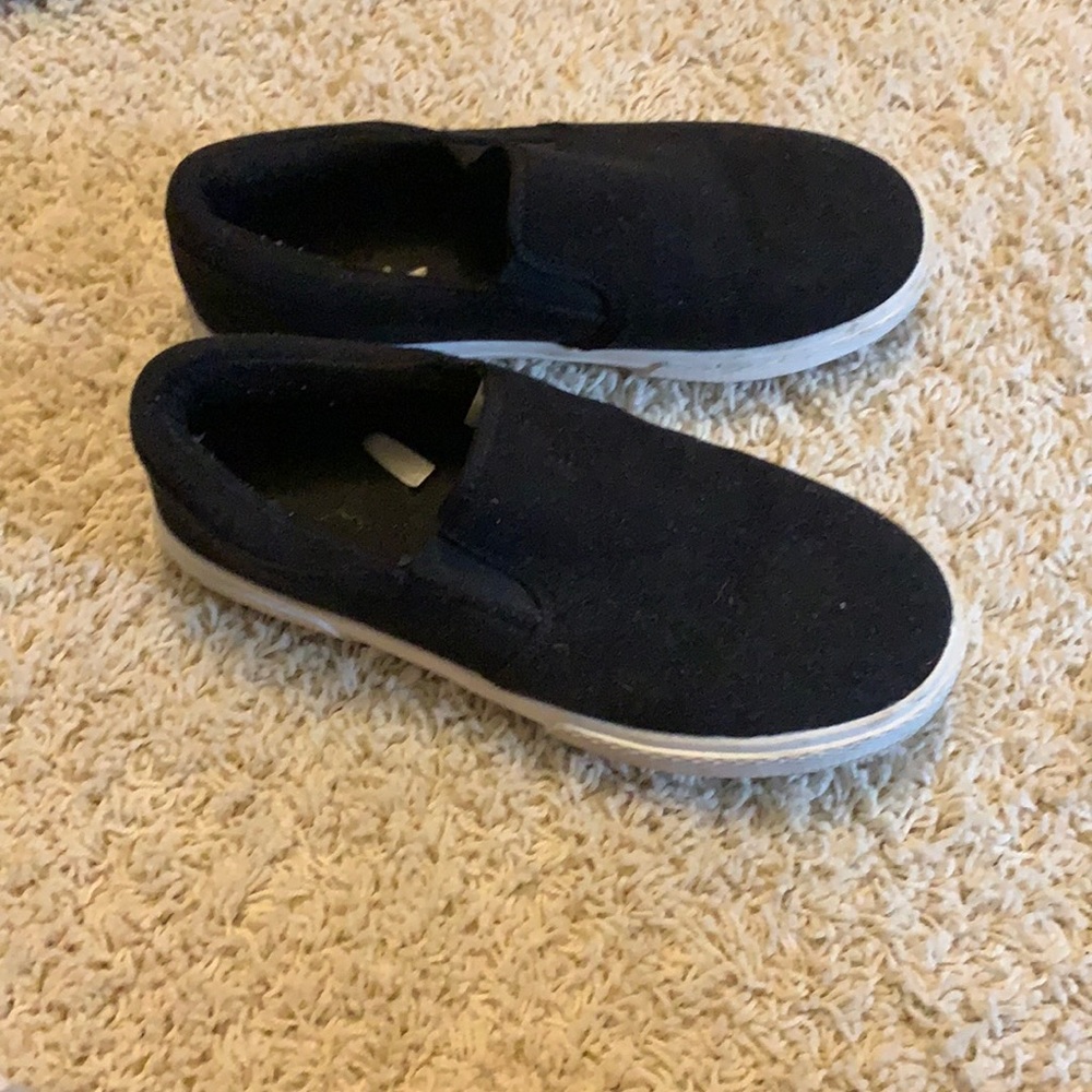 Size 3 black slip on shoes